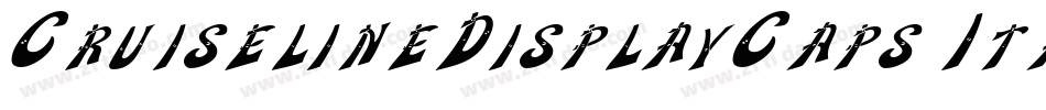CruiselineDisplayCaps Italic字体转换